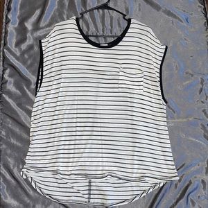 Striped muscle tee!!